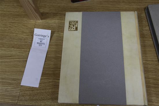 Bible in English - The Book of Job, one of 110, illustrated by Frank Brangwyn, 4to, half vellum gilt, with slip case,